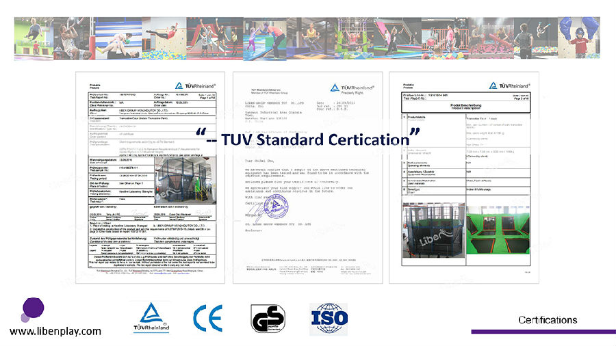 liben trampoline certificate