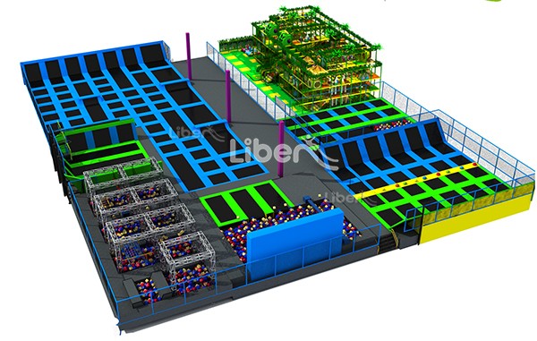 With Indoor Playground Large Indoor Trampoline For Sale 