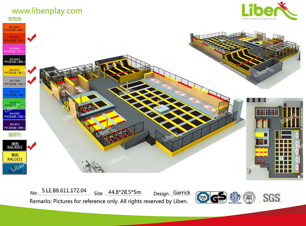 Interactive jump indoor trampoline park