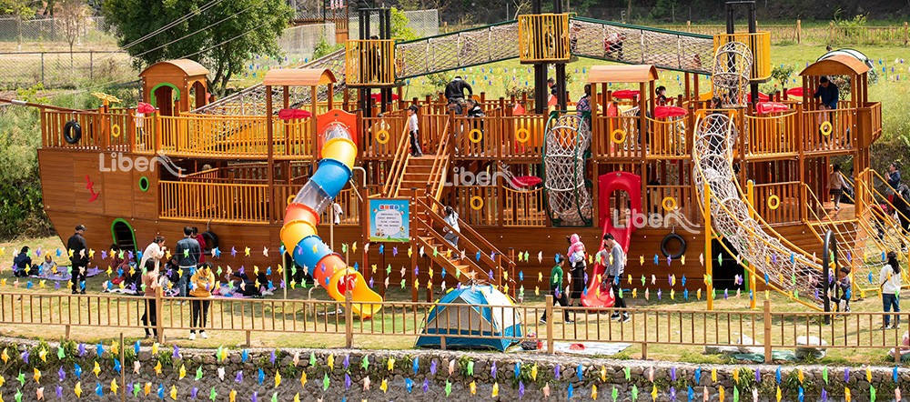 wooden outdoor playground -1