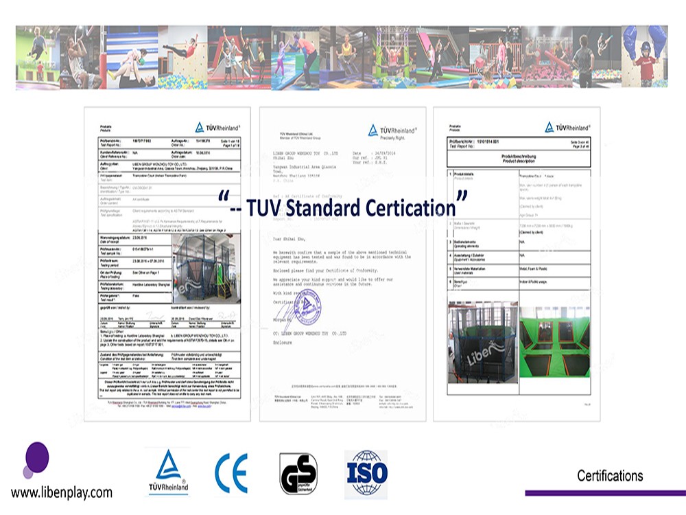 trampoline park certificate