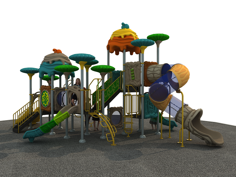 New design Plastic Slide Kids Outdoor Playground Equipment  