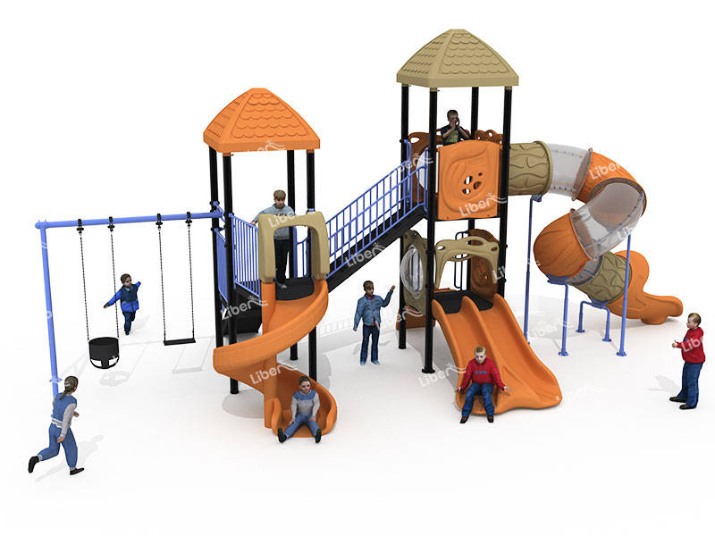 Small Combined Slide In Outdoor Playground