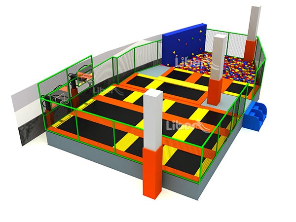 Customized Kids Indoor Trampoline with Large Foam Pit