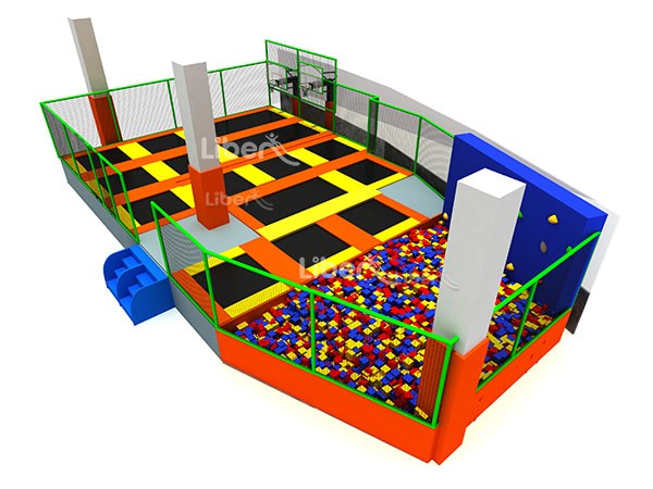 Customized Kids Indoor Trampoline with Large Foam Pit