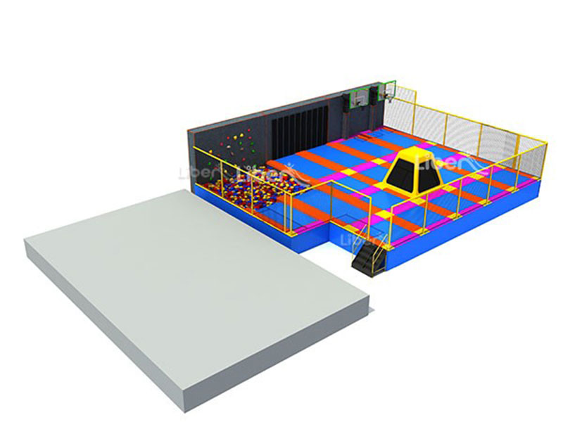  Rectangular Kids Indoor Trampoline with Foam Pit