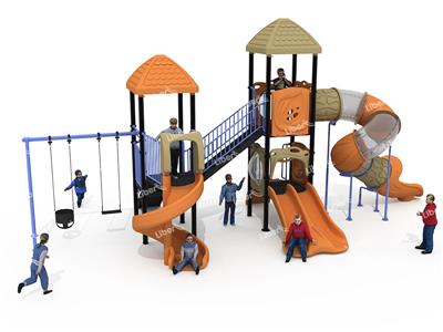 Small Combined Slide In Outdoor Playground