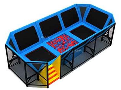 Kids indoor small trampoline with foam pit