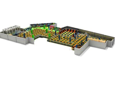 Large Accoding to Building Customized Trampoline Park Design