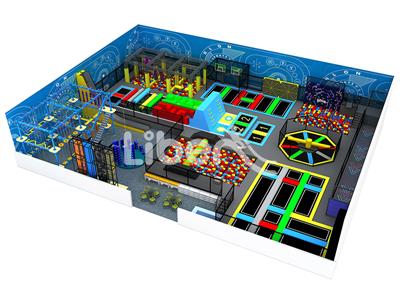 Large Fun game bouncing Liben Trampoline Park with Ball Pit