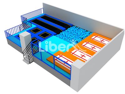 Professional Big Liben Indoor Single Trampoline with Ball