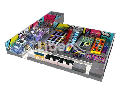 Comprehensive Bouncing Trampoline Park Custom-made Entertainment Equipment