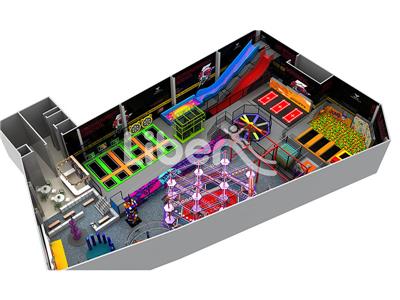 professional Trampoline Park for Sports and Funplay Safe Entertainment